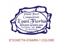 Etichette adesive per fioristi, fiorai e vivaisti (mm 46X32)  (cod.7G)